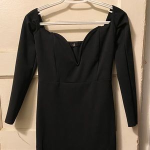 Off The Shoulder- Black Cocktail Dress
